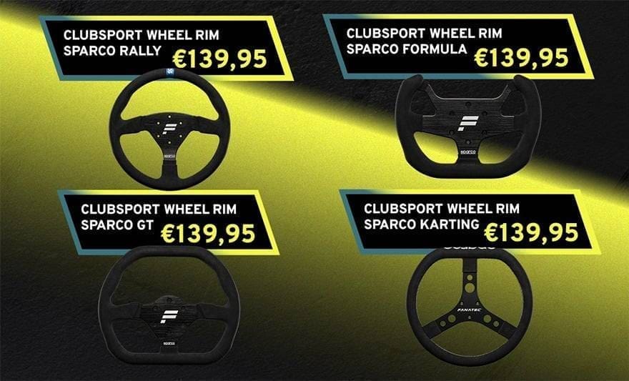 nieuwe fanatec sparco stuurwielen