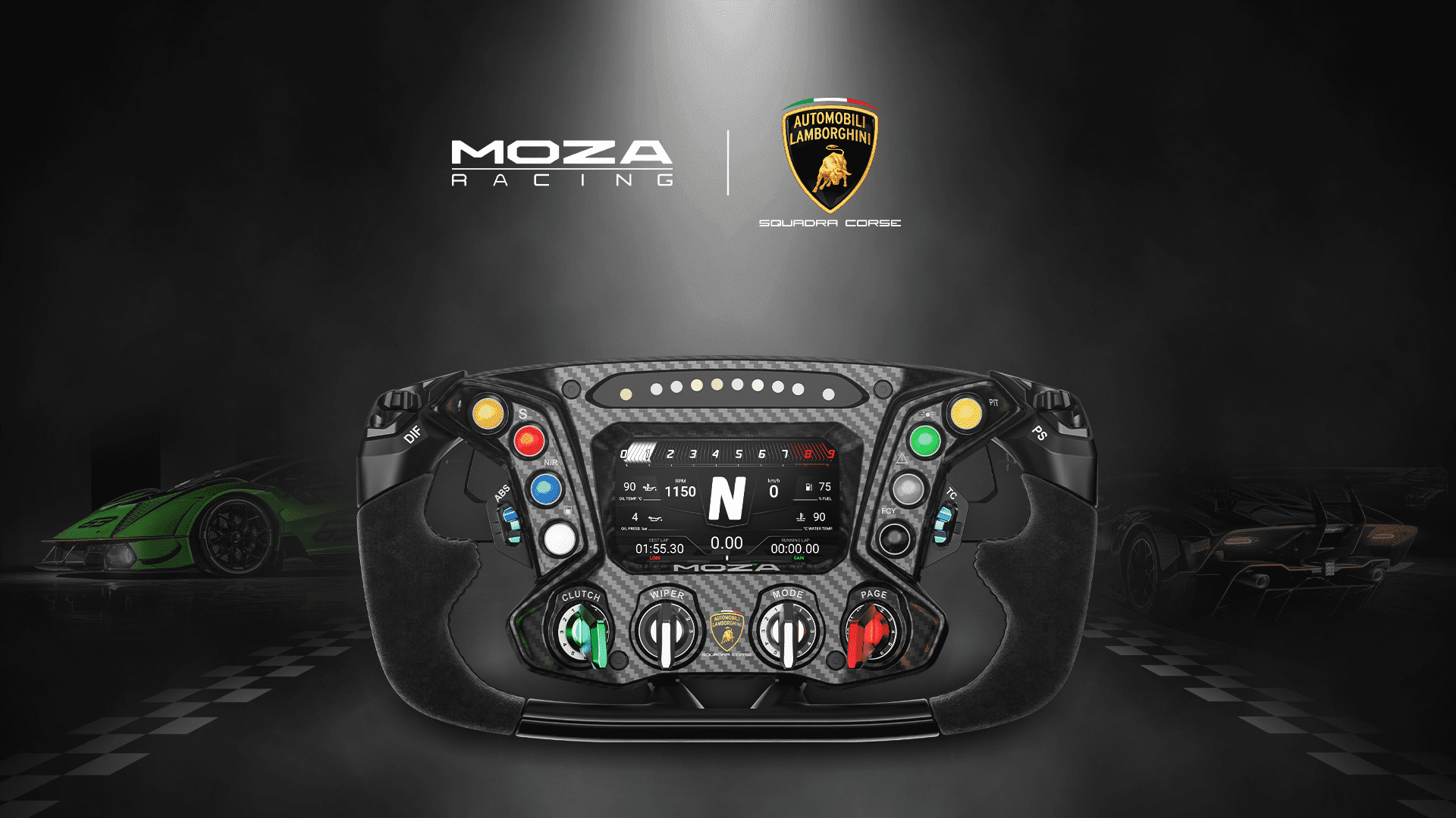 moza racing lamborghini essenza scv12 sim racing wheel