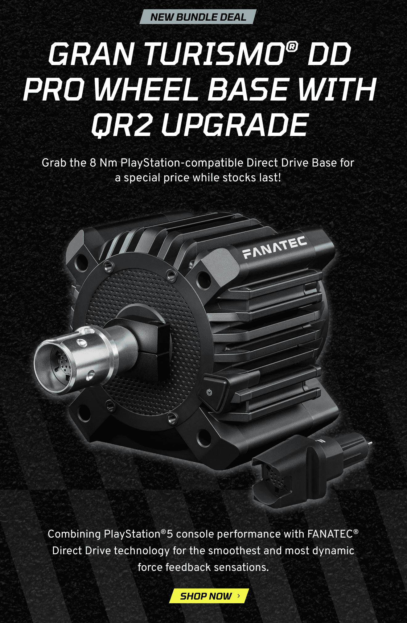 New Fanatec Deal: Gran Turismo DD Pro Wheel Base with QR2 6