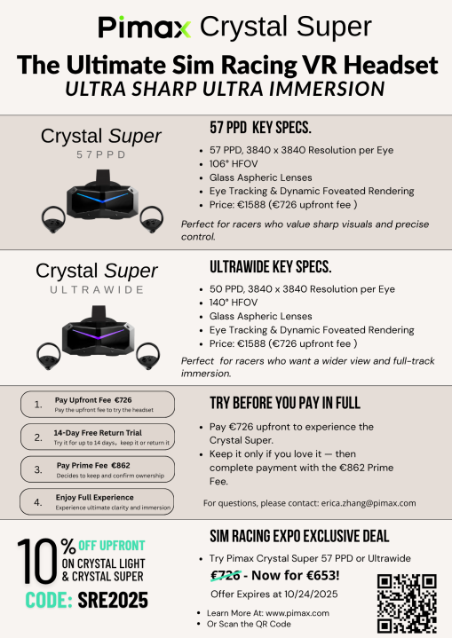 Pimax Crystal Super & Light: Exclusive 10% Discount for European Sim Racers 6