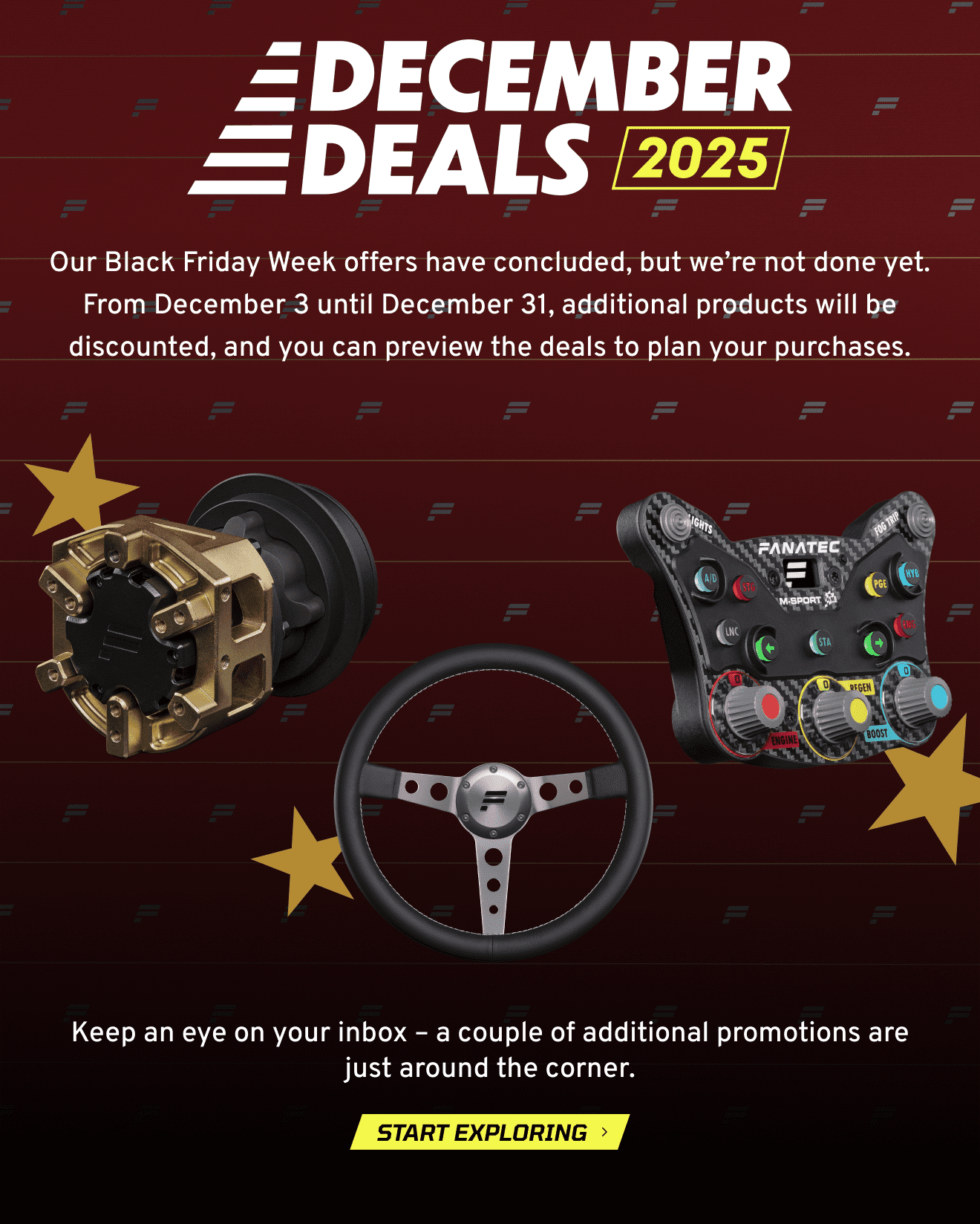 Fanatec December Deals 2025: Even More Deals! 6 Fanatec December deals